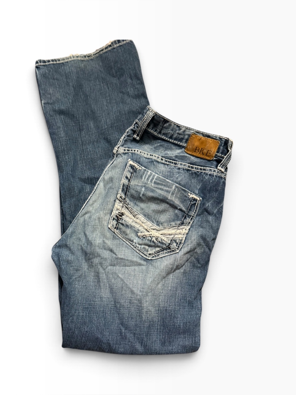 Distressed Light Blue Men’s Denim Jeans
